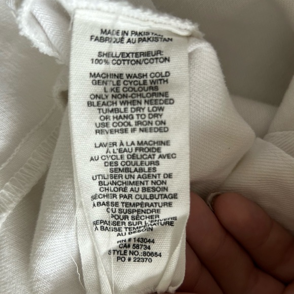 Avec les filles Anthropologie white Oxford button down shirt dress sz medium - Picture 8 of 9